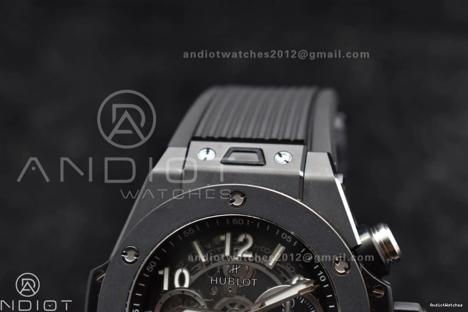 A 893 Black Rubber ZF Edition Skeleton on Dial Bang Strap Hublot BestValue 1:1 Unico Best Black Big Full 0105